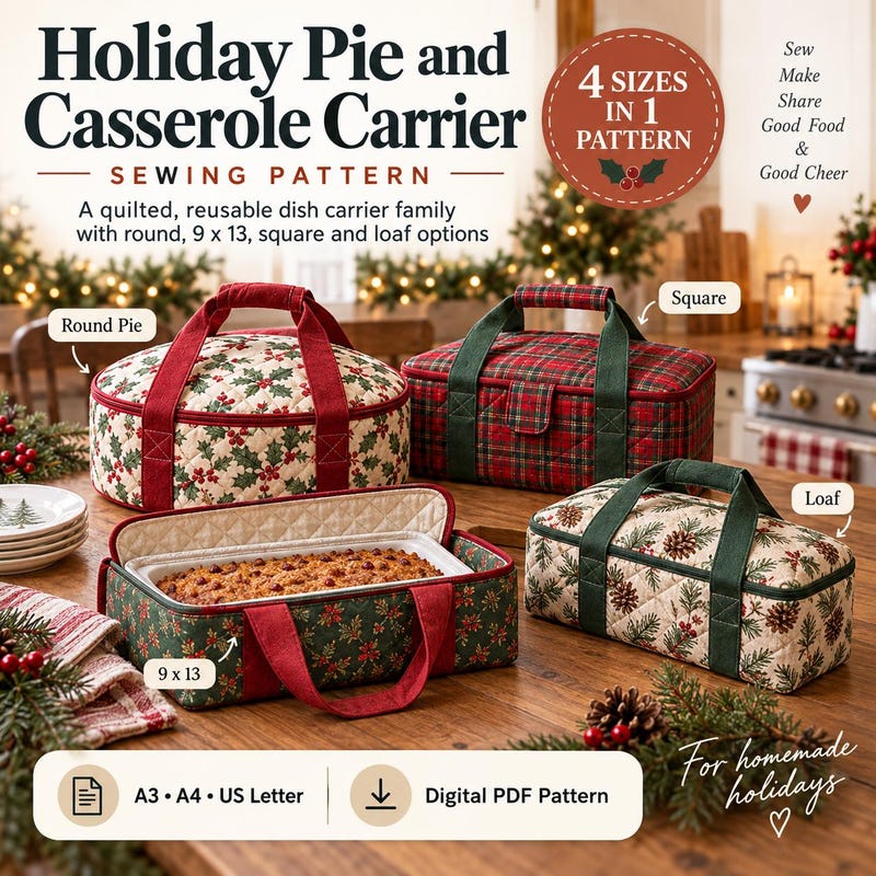 Fabric Pie Carrier Patterns - Etsy