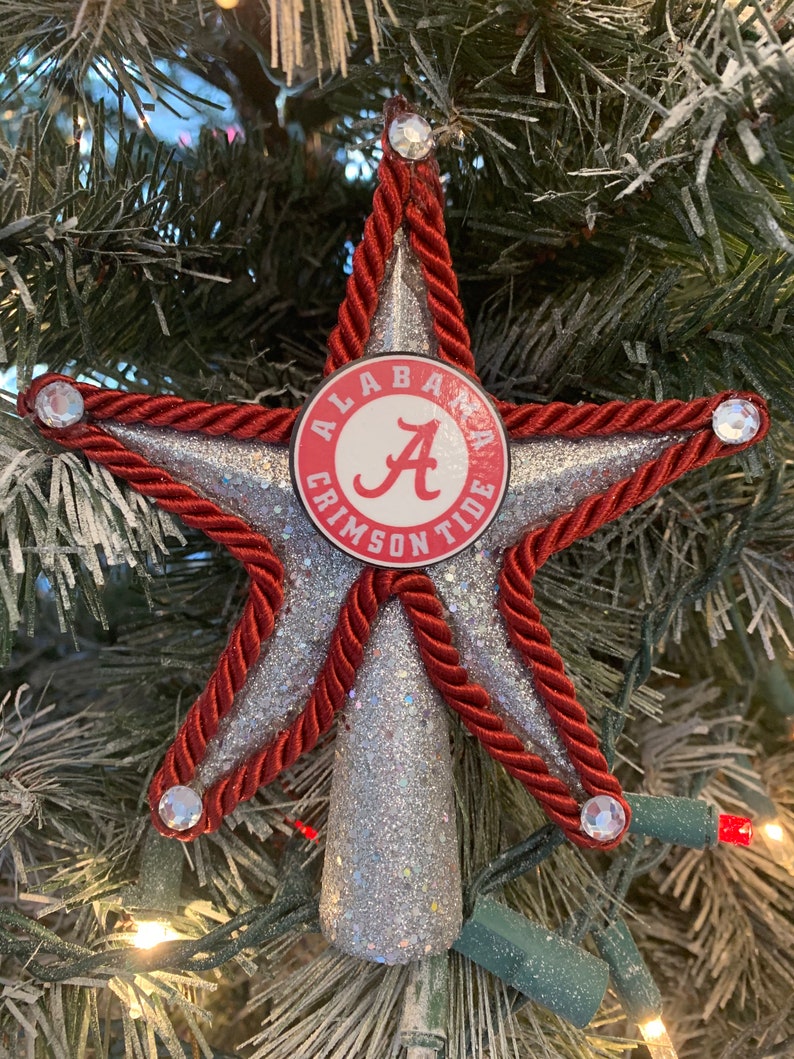Alabama Crimson Tide Christmas Mini Tree Topper 6 Etsy