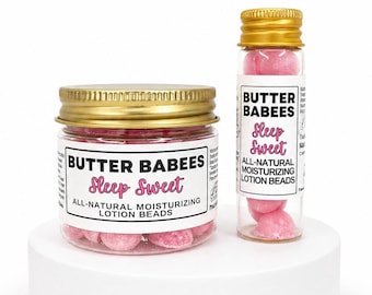Butter Babees Lotion Beads | Single-Use Moisturizer | Handmade Body Butter Beads | Travel-Friendly Skincare | Essential Oil Scented