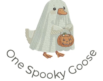 Broderidesign med en läskig gås | Digital Halloween-fil | Maskinbroderi DST PES JEF