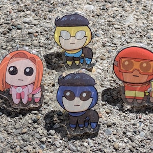 Invincible Little Guys Autism Creatures Glitter Acrylic Pins