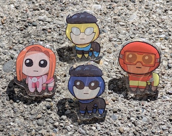 Invincible Little Guys Autism Creatures Glitter Acrylic Pins