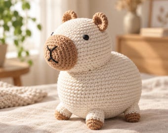 Capybara Crochet Pattern PDF | Cute Amigurumi Plush Toy Tutorial | Beginner Friendly Easy Animal Crochet Project | Instant Download