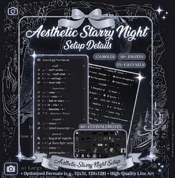 Discord Server Template | Aesthetic Dark Community Setup | Professional Discord Design | Instant Access | Cute Discord Server | Bundle Pack