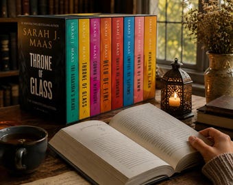 Colección completa de la saga de fantasía Trono de Cristal en rústica de Sarah J. Maas