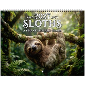 Calendrier mural paresseux 2027