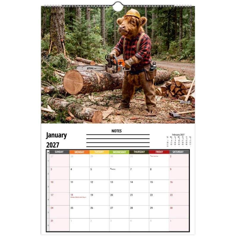 Funny Cows Wall Calendar 2027 image 2