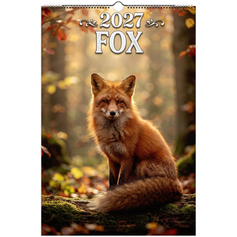 2027 Fox Calendar - Etsy