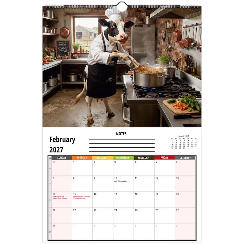 Funny Cows Wall Calendar 2027 image 3