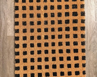 Hand painted coir door mat