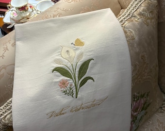 Peace Lily Heirloom Botanical Tea Towel
