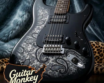 Guitar Monkey Paisley vervangende Strat HSH Elzenhout body afgeschermde holte