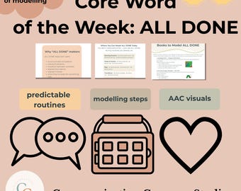 Core Word of the Week ALL DONE