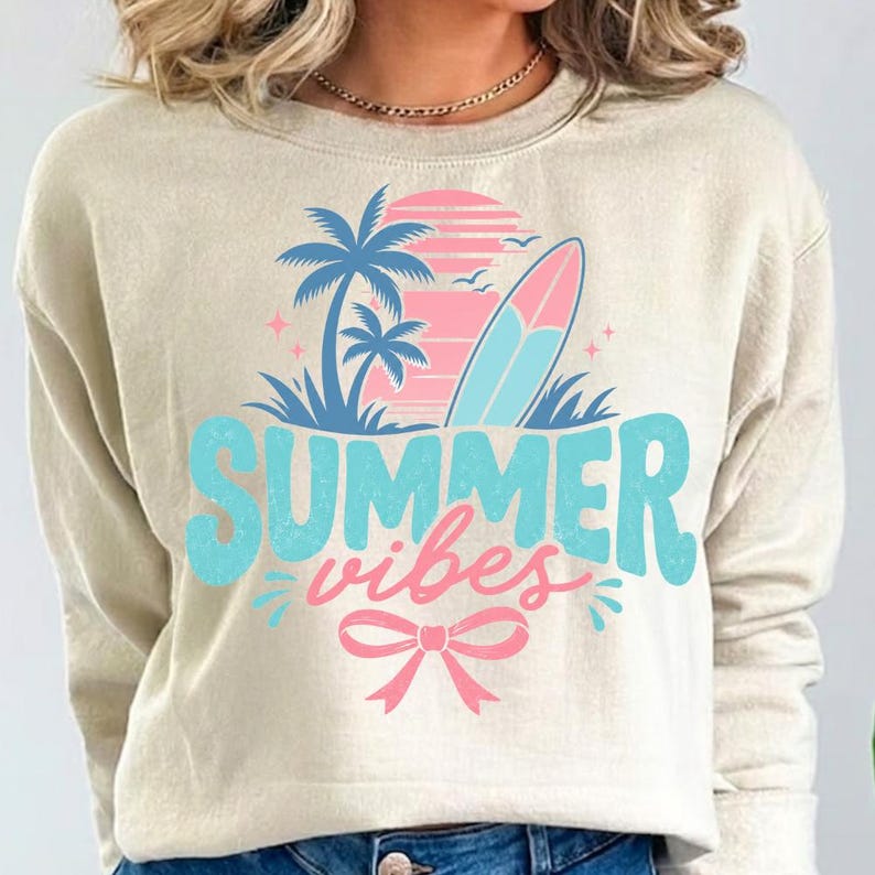 Problem Tree Visual Layout Summer Vibes PNG, Retro Beach Surfboard PNG, Palm Tree Sunset ...