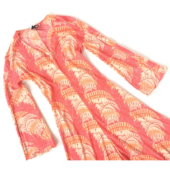 Vintage Stephen Burrows maxi dress lettuce edges s