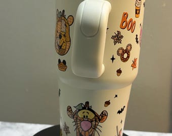 20oz Winnie the Pooh or Nurse Tumbler | Stainless Steel Travel Cup with Handle | Nurse Gift | Pooh Bear Cup | Cute Coffee Tumbler
