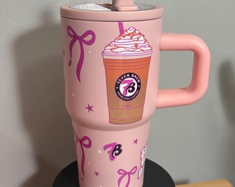 20oz 7Brew Stainless Steel Tumbler | 7Brew Coffee Cup | Coffee Lover Gift | Handmade Drinkware | 7 Colors Available Keychain Included