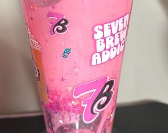 24 Oz Pickle Inspired Tumbler | Pink Green Lava Tumbler | Pickle Lover Gift | Funny Pickle Cup | Glitter Tumbler | Handmade Drinkware