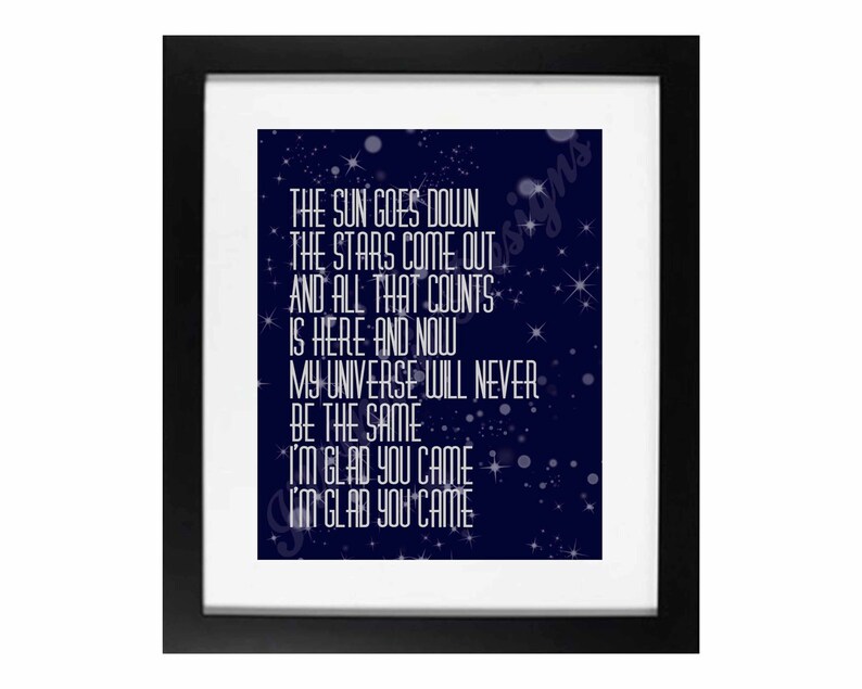 The Wanted Glad You Came Song Lyrics Digital Etsy The Wanted Glad You Came Song Lyrics Digital Etsy