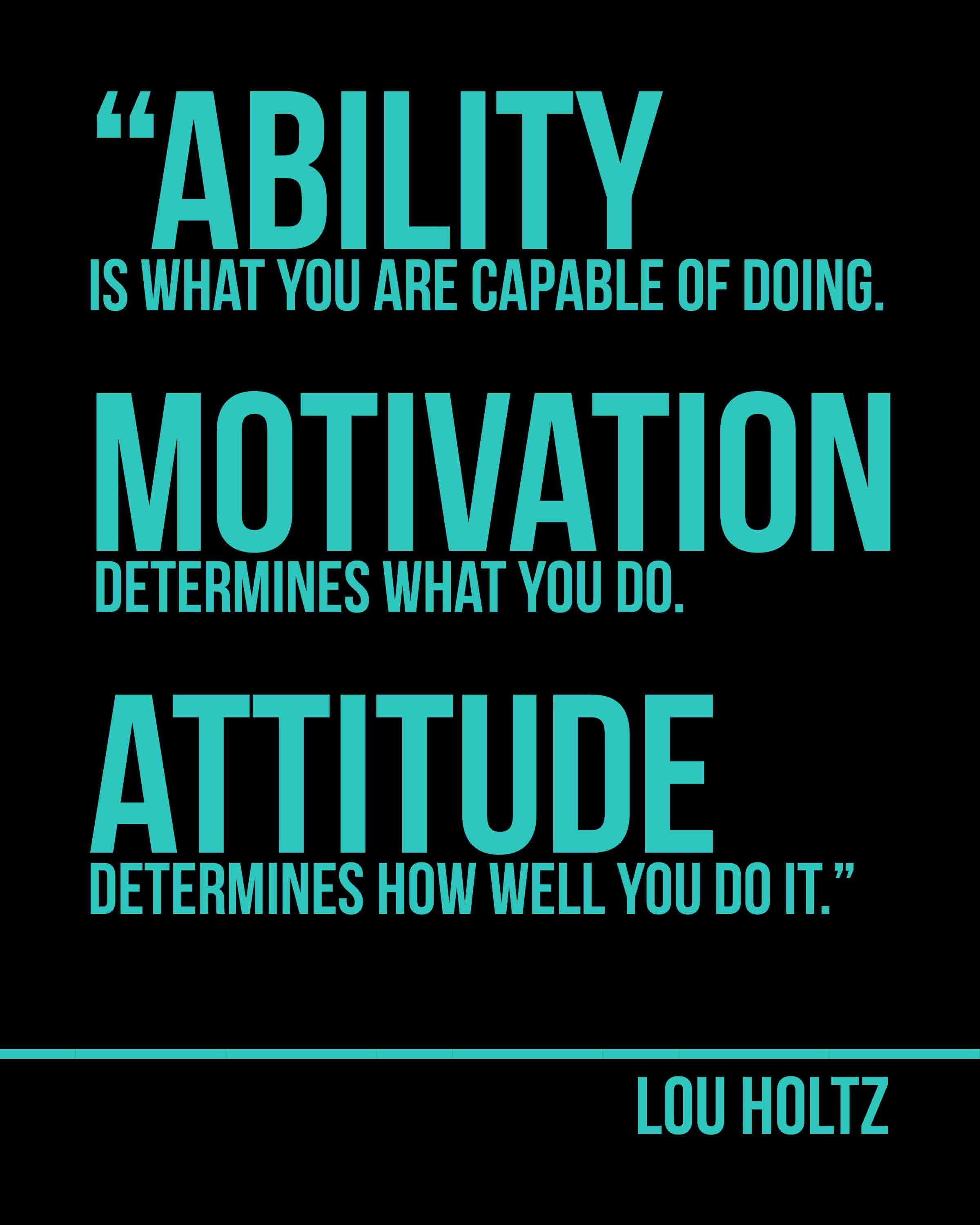 Lou Holtz Quote Attitude Workplace Wisdom | Etsy