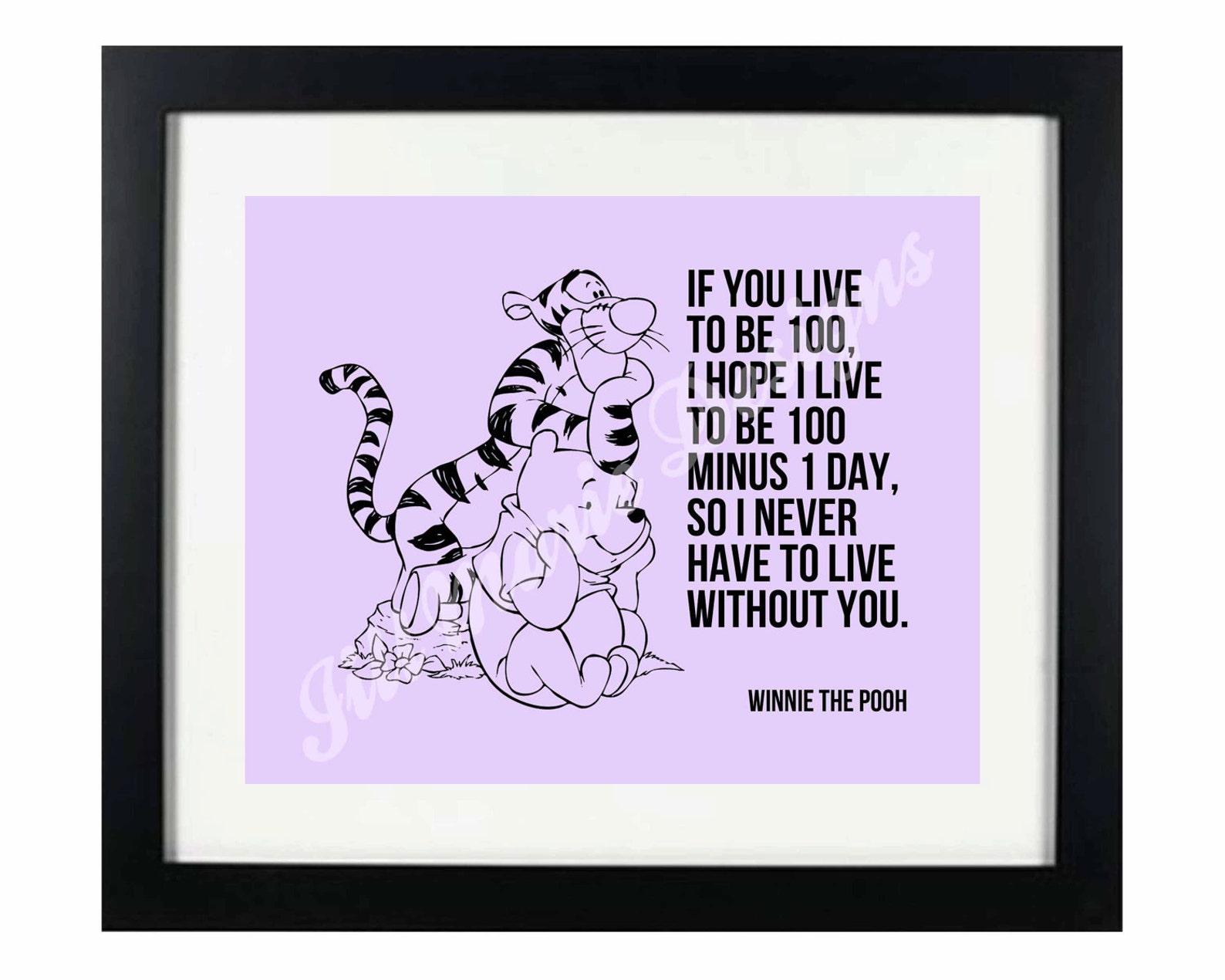 Winnie the Pooh Quote if I Live to Be 100 Home Etsy
