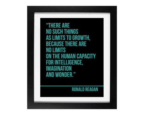Ronald Reagan Quote No Limits Workplace Wisdom Etsy