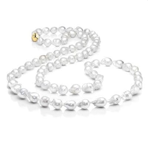 36 Inch Opera  White Baroque Pearl Necklace - Baroque Freshwater Pearl Long Necklace , Statement Necklace,Long Pearl Necklace