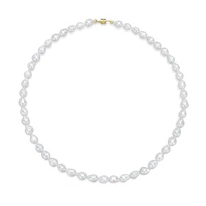 16 Inch Small Baroque White Pearl Necklace , Freshwater Baroque Pearl Choker, June Birthstone, Simple Necklace, Gift For Her,Pearl Choker