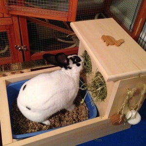 Rabbit Hay Feeder With Litter Box image 8