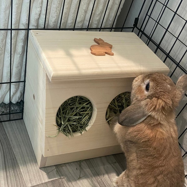 Rabbit Litter Box Hay Feeder Etsy
