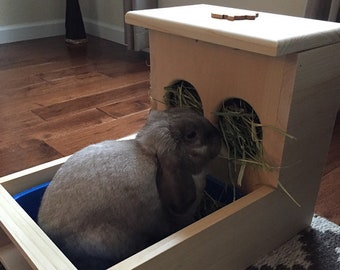 Rabbit Hay Feeder With Litter Box