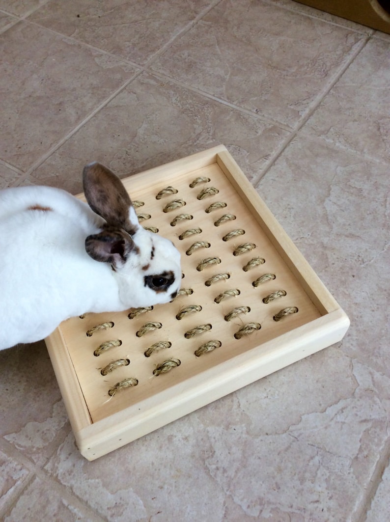 Digging Box for pet bunny rabbit, sisal digging box image 5