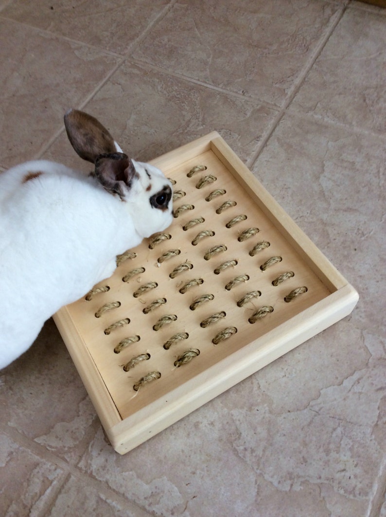 Digging Box for pet bunny rabbit, sisal digging box image 4