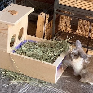 Rabbit Hay Feeder With Litter Box image 7