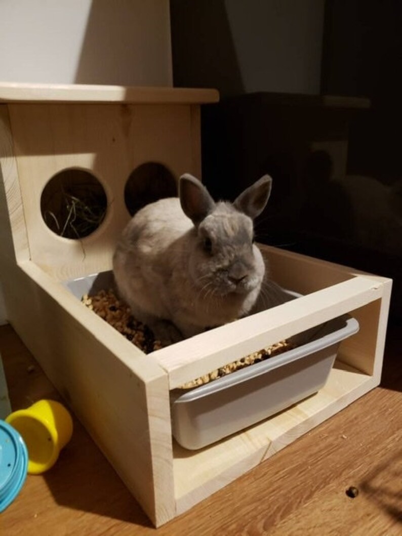 Rabbit Hay Feeder With Litter Box image 5