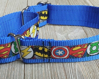 1 1/2" Martingale Collar, Superheros