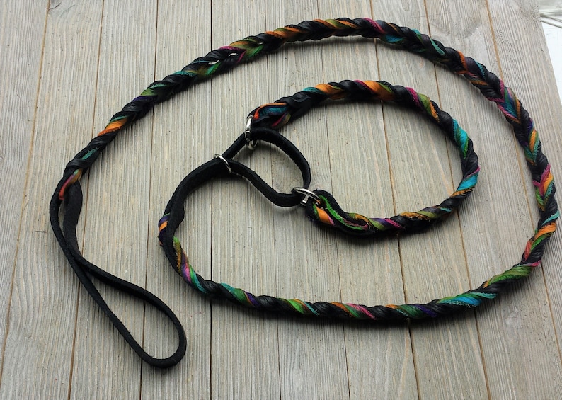 Leather Agility Lead Leash for Dog Agility Martingale Etsy