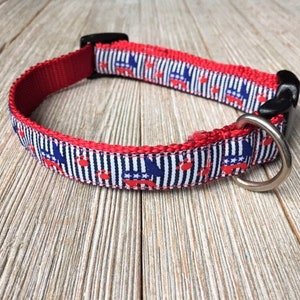 3/4" Adjustable Dog Collar, Buckle Collar,  Democrat, Donkey