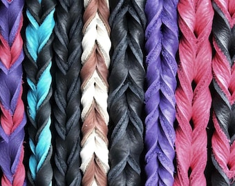 Braided Bullhide lead, 6 foot long, leather, handmade leash