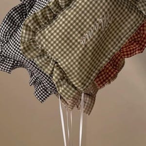 Personalised Mama Pouch | Gingham Ruffle Nappy Bag |Baby Changing Bag | Mum Essentials Pouch | Personalised Gift for Mum