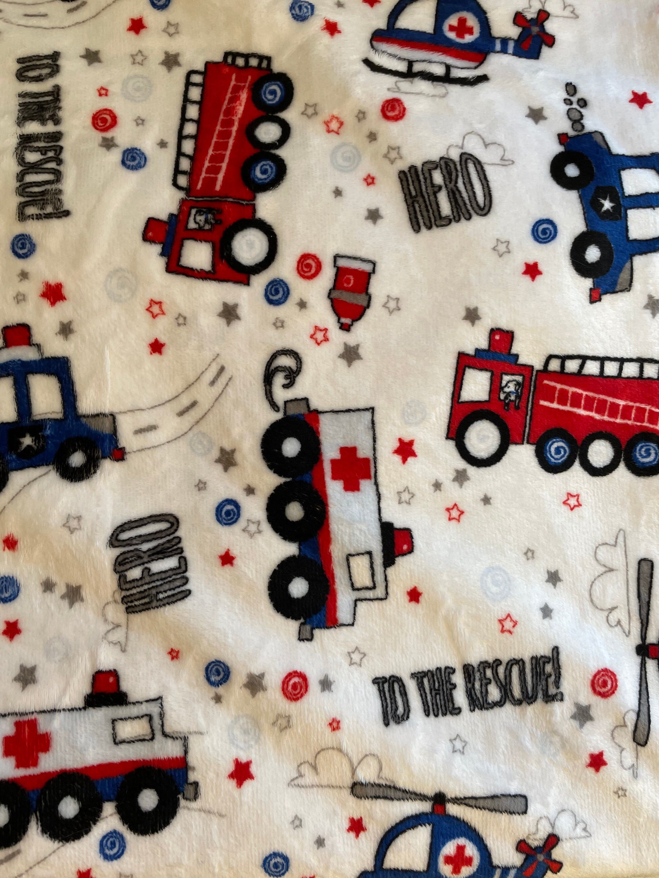 Rescue Vehicle Hero Cuddle - Shannon Fabrics