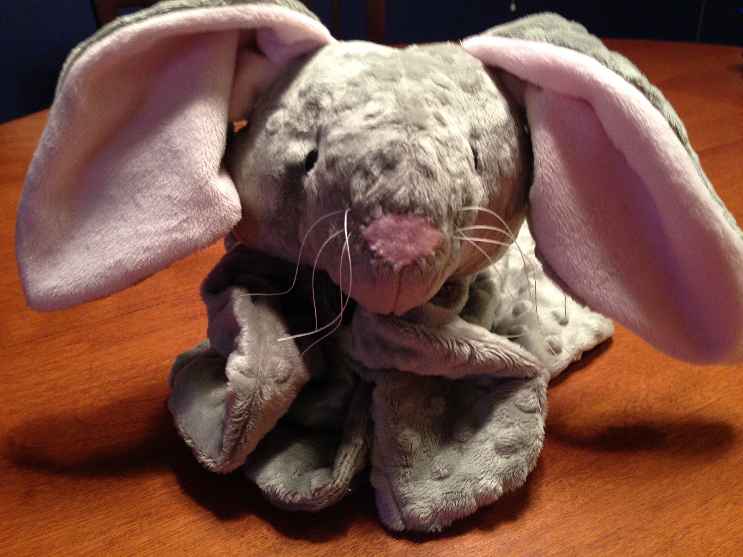 Minky Snuggle Blanket Toy, animal security blanket buddy, sculptured with animal head, Elephant, cows, dogs, frogs,giraffes,lions