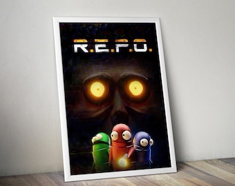 R.E.P.O Poster | Indie Game Wandkunst | Videospiel Druck | Gemütliches Gaming Dekor | Gamer Zimmer Poster | Geschenk für Gamer