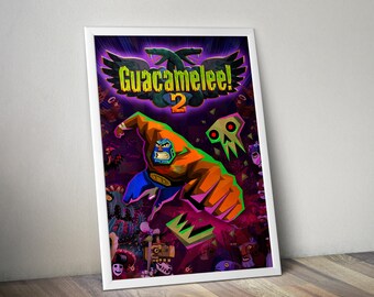 Guacamelee 2 Poster | Wandbild für Indie-Games | Videospiel-Druck | Gemütliche Gaming-Deko | Poster fürs Gamerzimmer | Geschenk für Gamer