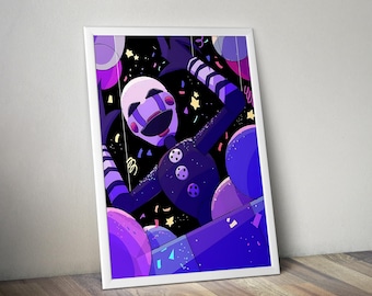 Fünf Nächte bei Freddy Poster | Marionetten Print | Indie Game Wandkunst | Videospiel Druck | Gemütliches Gaming Dekor | Gamer Zimmer Poster