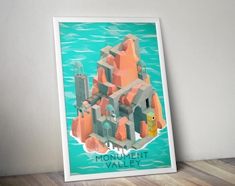 Monument Valley Poster | Indie Game Wandkunst | Videospiel Druck | Gemütliches Gaming Dekor | Gamer Zimmer Poster | Geschenk für Gamer