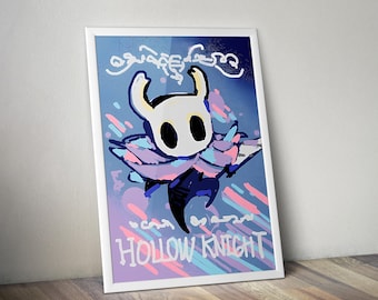 Hohler Ritter Poster | Indie Game Wandkunst | Videospiel Druck | Gemütliches Gaming Dekor | Gamer Zimmer Poster | Geschenk für Gamer