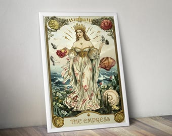 The Empress Venus Tarot Poster | Tarot Art Print | Vintage Wall Decor | Classic Painting Poster | Mystical Artwork | Gift for Art Lovers