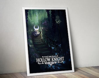 Hohler Ritter Poster | Indie Game Wandkunst | Videospiel Druck | Gemütliches Gaming Dekor | Gamer Zimmer Poster | Geschenk für Gamer