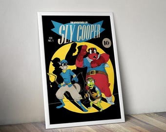 Sly Cooper Poster | Indie Game Wandkunst | Videospiel Druck | Gemütliches Gaming Dekor | Gamer Zimmer Poster | Geschenk für Gamer